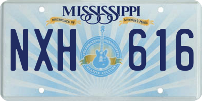 MS license plate NXH616