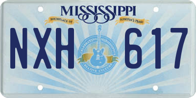 MS license plate NXH617