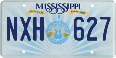 MS license plate NXH627