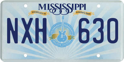 MS license plate NXH630