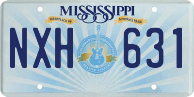 MS license plate NXH631
