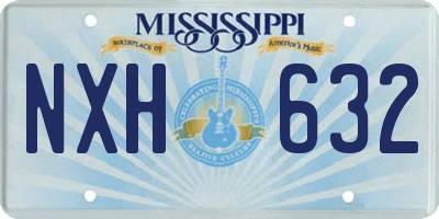 MS license plate NXH632