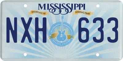 MS license plate NXH633
