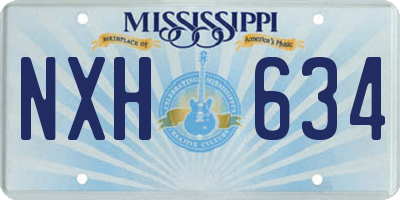 MS license plate NXH634