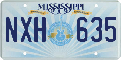 MS license plate NXH635