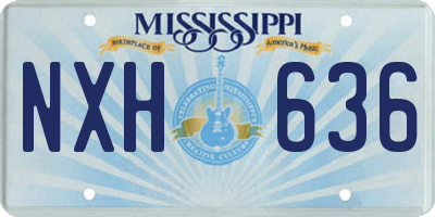 MS license plate NXH636