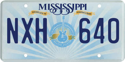 MS license plate NXH640