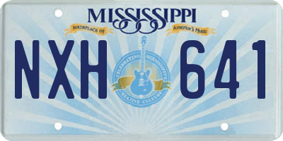 MS license plate NXH641