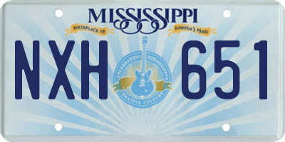 MS license plate NXH651