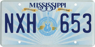 MS license plate NXH653