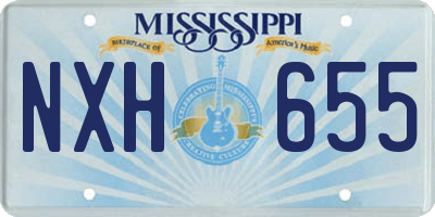 MS license plate NXH655