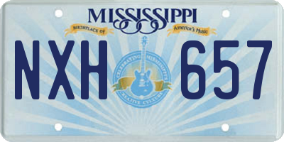 MS license plate NXH657
