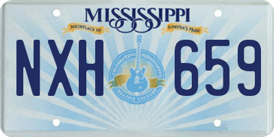 MS license plate NXH659