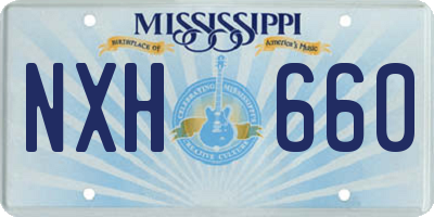 MS license plate NXH660