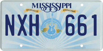 MS license plate NXH661