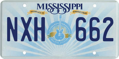 MS license plate NXH662