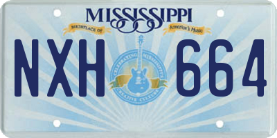 MS license plate NXH664