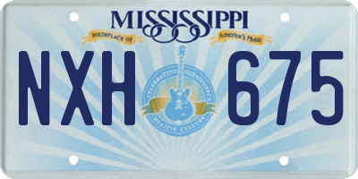 MS license plate NXH675