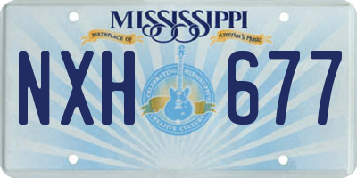 MS license plate NXH677