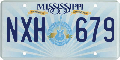 MS license plate NXH679