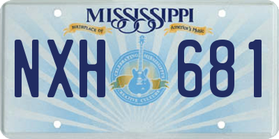 MS license plate NXH681