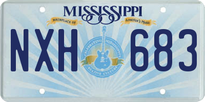 MS license plate NXH683