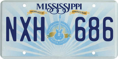 MS license plate NXH686