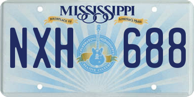 MS license plate NXH688