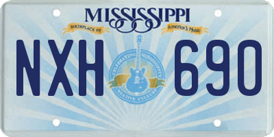 MS license plate NXH690