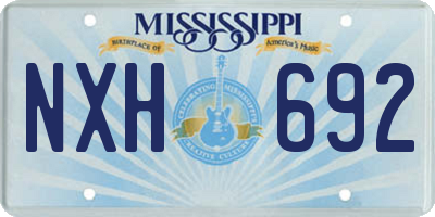 MS license plate NXH692