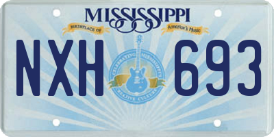 MS license plate NXH693