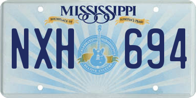 MS license plate NXH694