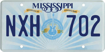 MS license plate NXH702