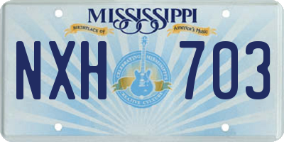MS license plate NXH703