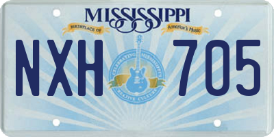 MS license plate NXH705