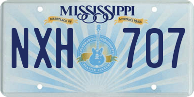 MS license plate NXH707