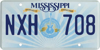 MS license plate NXH708