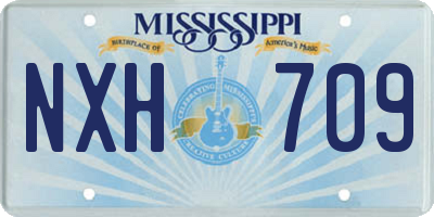MS license plate NXH709