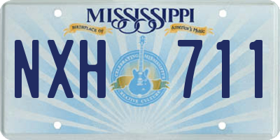 MS license plate NXH711