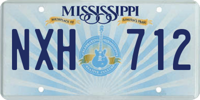 MS license plate NXH712