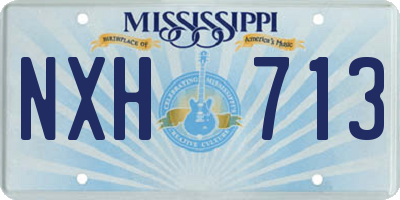 MS license plate NXH713