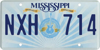 MS license plate NXH714