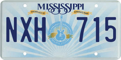 MS license plate NXH715