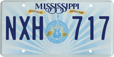 MS license plate NXH717