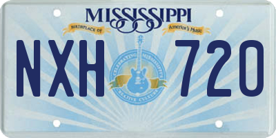 MS license plate NXH720
