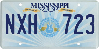 MS license plate NXH723