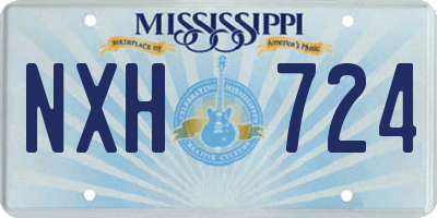 MS license plate NXH724
