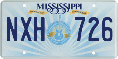 MS license plate NXH726