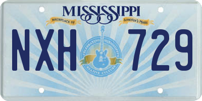 MS license plate NXH729