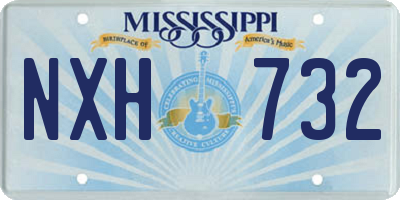MS license plate NXH732